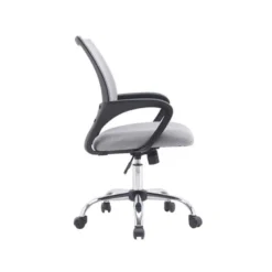 SILLA Q-CONNECT OFICINA SIENA MALLA BASE METALICA ALT MAX 1000 ANC 560 PROF 570 RUEDAS PREMIUM COLOR BLANCO GRIS