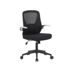 SILLA Q-CONNECT OFICINA TERNI MALLA ALT MAX 1050 MM ANC 500 MM PROF 480 MM COLOR NEGRO CUERPO NEGRO