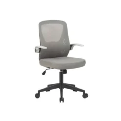 SILLA Q-CONNECT OFICINA TERNI MALLA ALT MAX 1050 MM ANC 500 MM PROF 480 MM COLOR GRIS CUERPO NEGRO