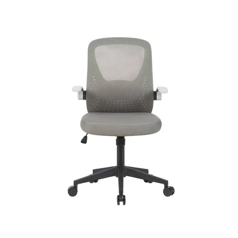 SILLA Q-CONNECT OFICINA TERNI MALLA ALT MAX 1050 MM ANC 500 MM PROF 480 MM COLOR GRIS CUERPO NEGRO