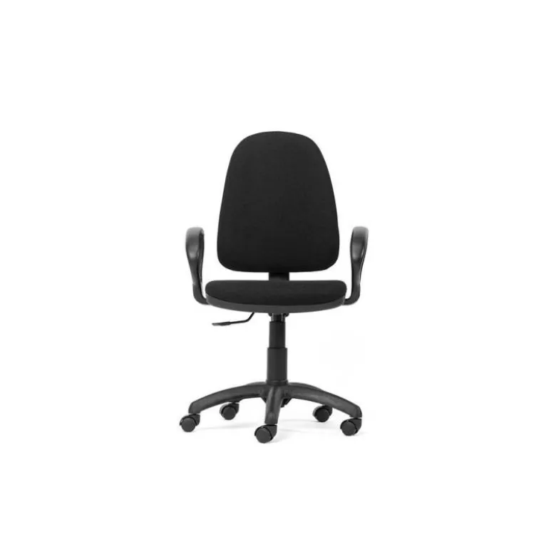 SILLA ROCADA CON BRAZOS COLOR NEGRO DIAMETRO BASE 610 MM RESPALDO DE 490 MM X 420 MM