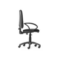 SILLA ROCADA CON BRAZOS COLOR NEGRO DIAMETRO BASE 610 MM RESPALDO DE 490 MM X 420 MM