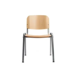 SILLA ROCADA CONFIDENTE ESTRUCTURA METALICA ASIENTO Y RESPALDO MADERA NATURAL 570X410X810 MM