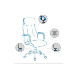 Silla Rocada con ruedas direccion con brazos metalicos