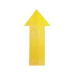 SIMBOLO ADHESIVO DURABLE PVC FORMA DE FLECHA PARA DELIMITACION SUELO AMARILLO 200X100X0,7 MM PACK DE 10