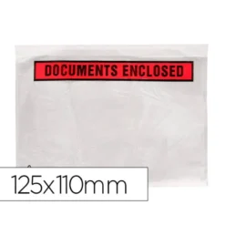 SOBRE AUTOADHESIVO Q-CONNECT PORTADOCUMENTOS MULTILINGUE 125X110 MM SIN VENTANA PAQUETE DE 100 UNIDADES
