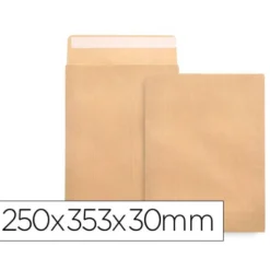 Sobre bolsa fuelle kraft Liderpapel 250x353 mm