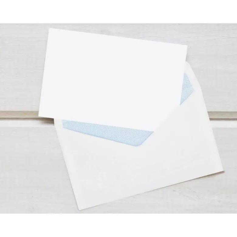 SOBRE LIDERPAPEL BLANCO CON FONDO 95X162 MM ENGOMADO SOLAPA DE PICO PAQUETE DE 25 UNIDADES