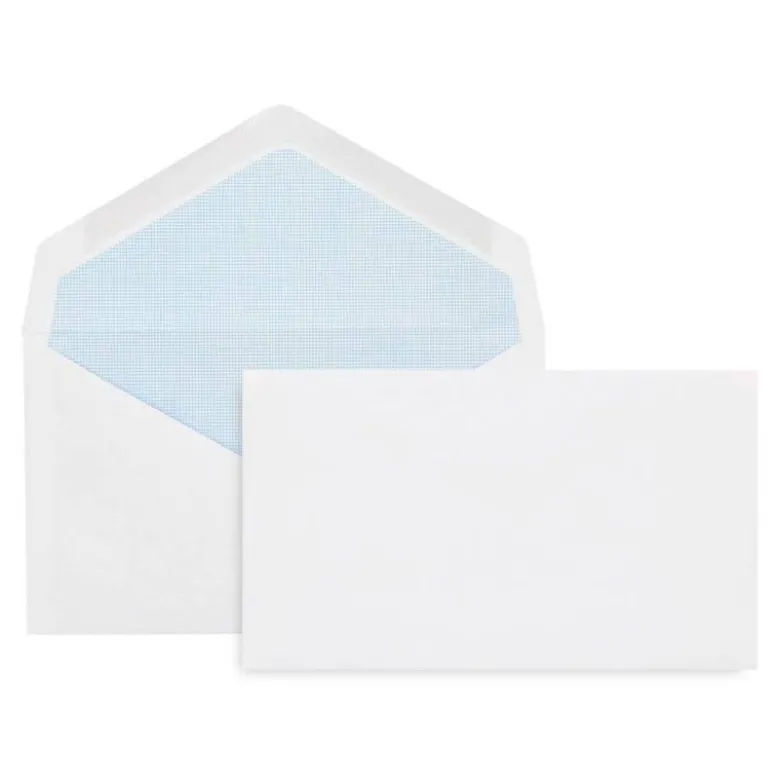 SOBRE LIDERPAPEL BLANCO CON FONDO 95X162 MM ENGOMADO SOLAPA DE PICO PAQUETE DE 25 UNIDADES