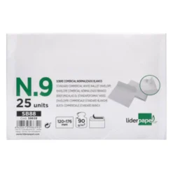 Sobre Liderpapel comercial normalizado N9 color blanco