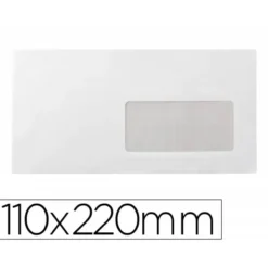 Sobre liderpapel n 3 blanco din americano ventana derecha 110x220 mm tira de silicona paquete de 25 unidades