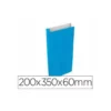 SOBRE PAPEL BASIKA CELULOSA CELESTE CON FUELLE M 200X350X60 MM PAQUETE DE 25 UNIDADES