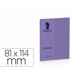 SOBRE ROSSLER COLORETTI C7 COLOR LILA 81X114 MM PACK DE 5 UNIDADES