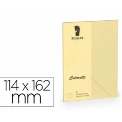SOBRE ROSSLER COLORETTI C6 MINISTRO COLOR MARRON ARENA 114X162 MM PACK DE 5 UNIDADES