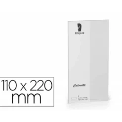 SOBRE ROSSLER COLORETTI DL AMERICANO COLOR GRIS CLARO 110X220 MM PACK DE 5 UNIDADES