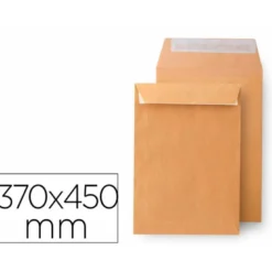 Sobres bolsa kraft K-36 Liderpapel, 370x450mm