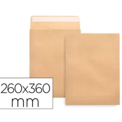 Sobres bolsa kraft N.12 Liderpapel, 260x360mm