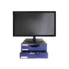 SOPORTE ARCHIVO 2000 PARA MONITOR POLIESTER 100% RECICLADO CON DOS CAJONES HASTA 10 KG COLOR NEGRO/AZUL