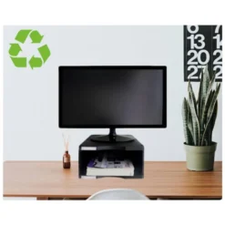 SOPORTE ARCHIVO 2000 PARA MONITOR POLIESTER 100% RECICLADO CON COMPARTIMENTO PARA FORMATOS DIN A4 Y FOLIO