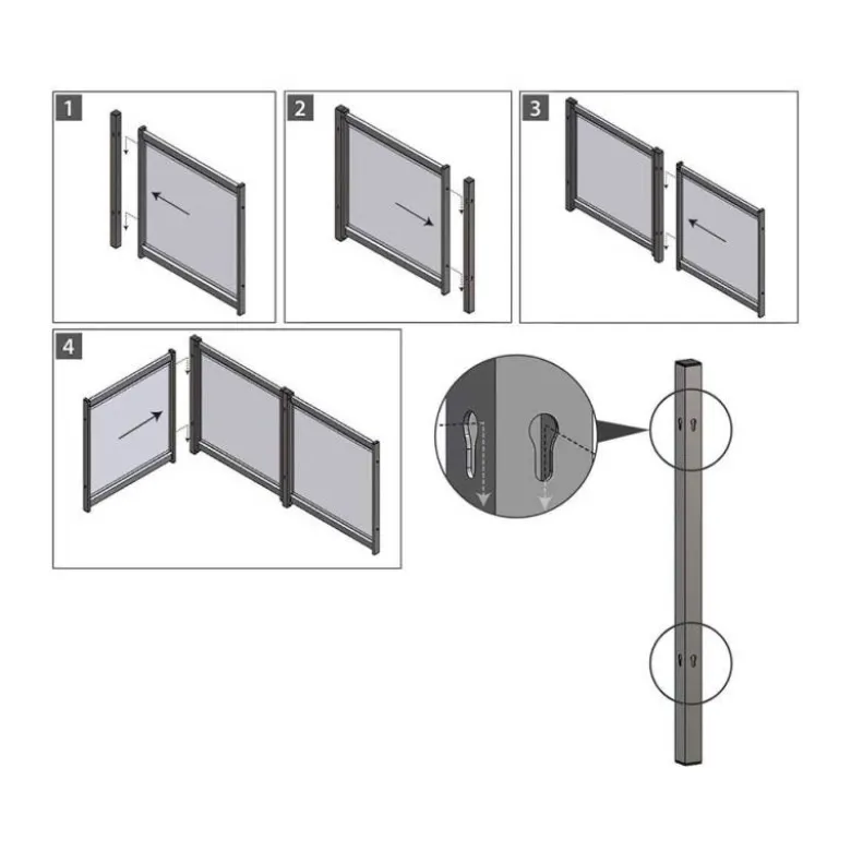 SOPORTE CONECTOR NOBO PARA PANTALLA SEPARADORA MODULARES NOBO PREMIUM PLUS