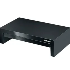 SOPORTE FELLOWES PARA MONITOR DESIGNER SUITES AJUSTABLE 3 ALTURAS CON BANDEJA NEGRO 406X111X244 MM HASTA 18 KG