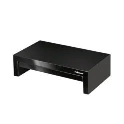 SOPORTE FELLOWES PARA MONITOR DESIGNER SUITES AJUSTABLE 3 ALTURAS CON BANDEJA NEGRO 406X111X244 MM HASTA 18 KG