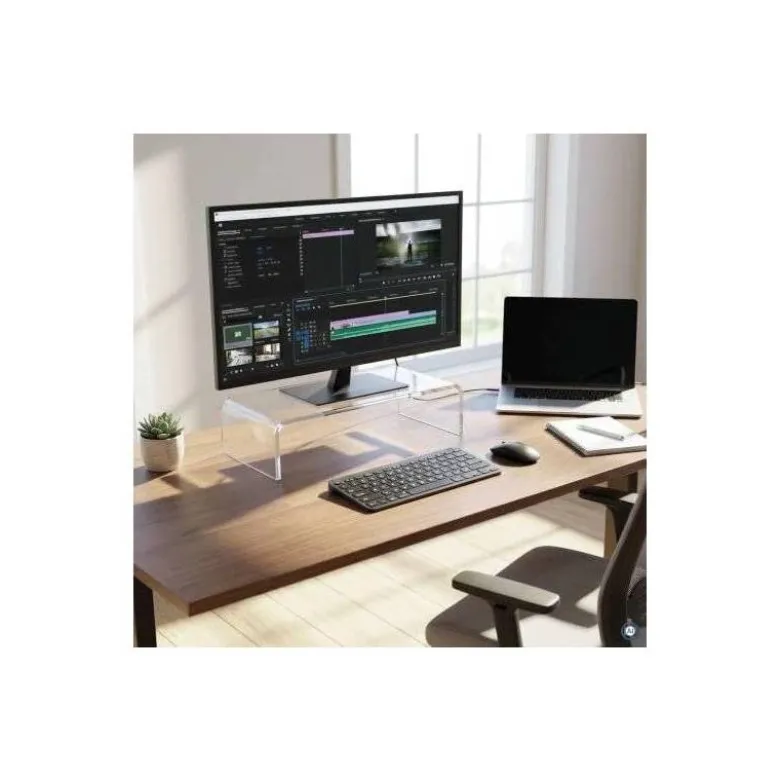 SOPORTE MAUL PARA MONITOR ACRILICO TRANSPARENTE S 320X198X100 MM