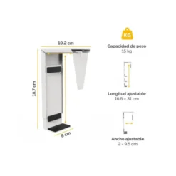 SOPORTE PARA CPU FELLOWES PARA USO DEBAJO MESA COLOR BLANCO