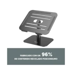 SOPORTE PARA PORTATIL FELLOWES ALUMINIA CON PEANA NEGRO 280X245X65 MM