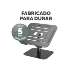 SOPORTE PARA PORTATIL FELLOWES ALUMINIA CON PEANA NEGRO 280X245X65 MM