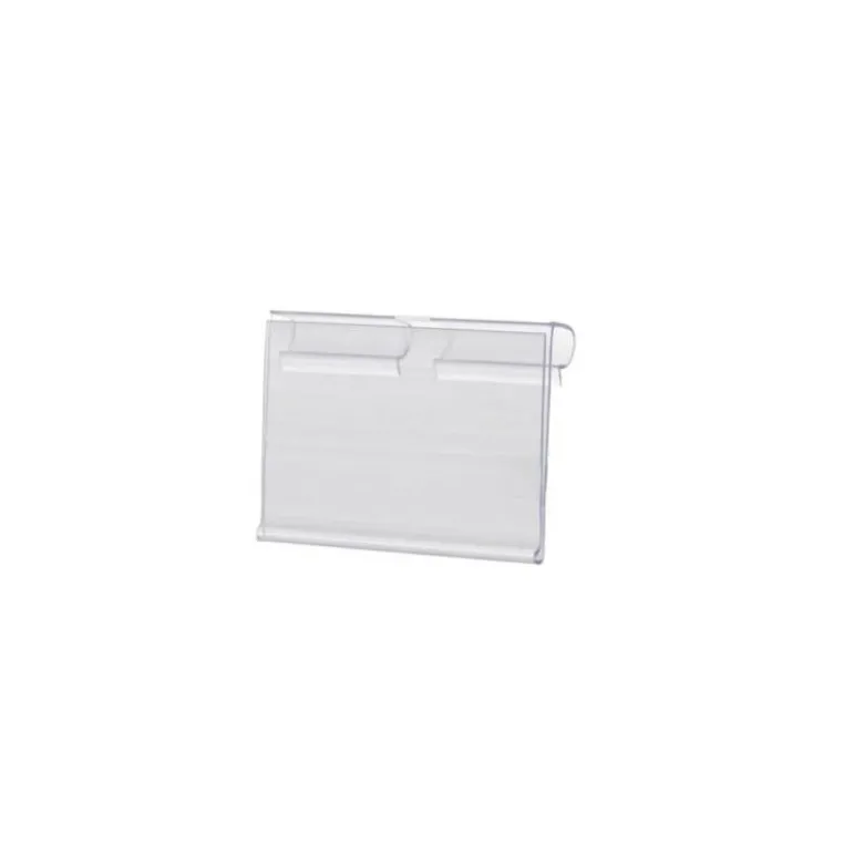 SOPORTE PORTAPRECIOS Q-CONNECT PARA GANCHOS EN T ETIQUETA 39X60MM TRANSPARENTE