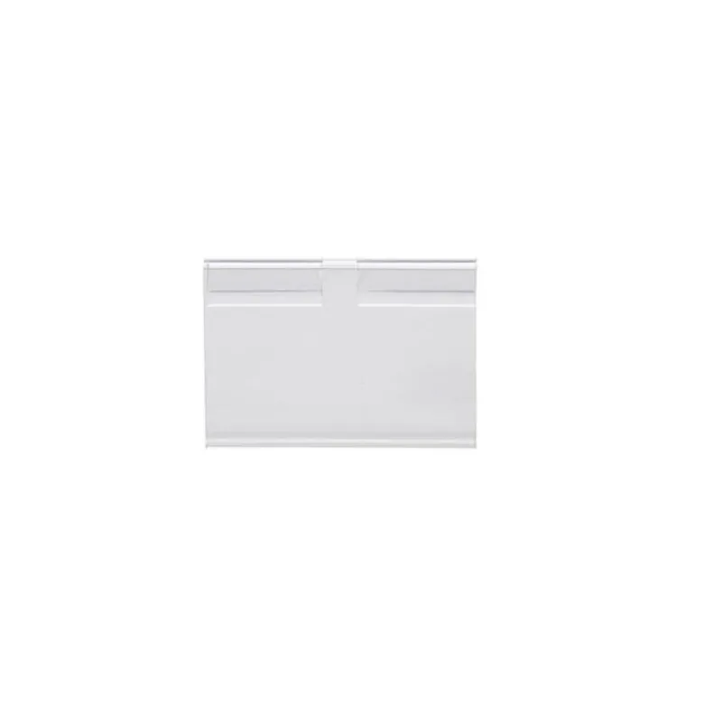 SOPORTE PORTAPRECIOS Q-CONNECT PARA GANCHOS EN T ETIQUETA 39X60MM TRANSPARENTE
