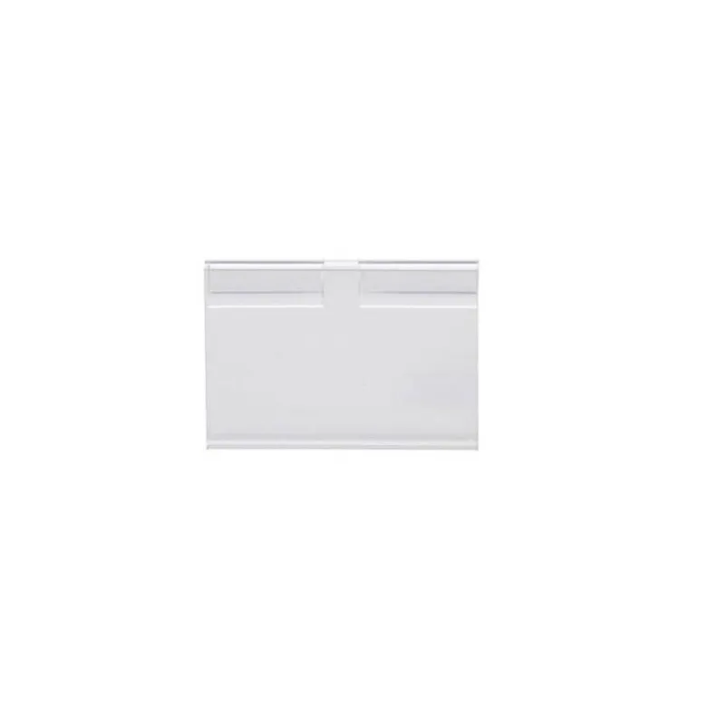 SOPORTE PORTAPRECIOS Q-CONNECT PARA GANCHOS EN T ETIQUETA 39X60MM TRANSPARENTE