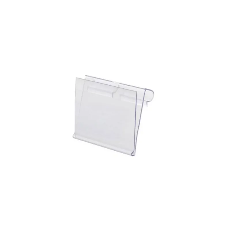 SOPORTE PORTAPRECIOS Q-CONNECT PARA GANCHOS EN T ETIQUETA 39X60MM TRANSPARENTE