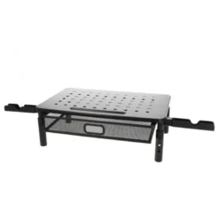 SOPORTE Q-CONNECT PARA MONITOR METALICO REGULABLE EN ALTURA CON CAJON Y DOS SOPORTES PARA MOVIL