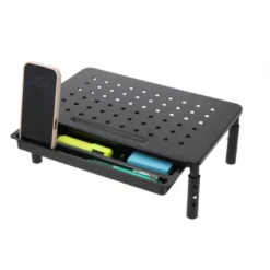 SOPORTE Q-CONNECT PARA MONITOR METALICO REGULABLE EN ALTURA CON BANDEJA 370X235X145 MM