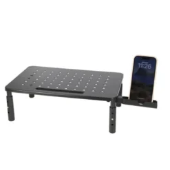 SOPORTE Q-CONNECT PARA MONITOR METALICO REGULABLE EN ALTURA CON SOPORTE PARA MOVIL 371X235X145 MM