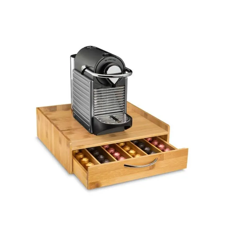 SOPORTE PARA CAPSULAS DE CAFE CEP SILVA BAMBU 1 CAJON 305X326X98 MM