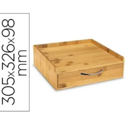 SOPORTE PARA CAPSULAS DE CAFE CEP SILVA BAMBU 1 CAJON 305X326X98 MM
