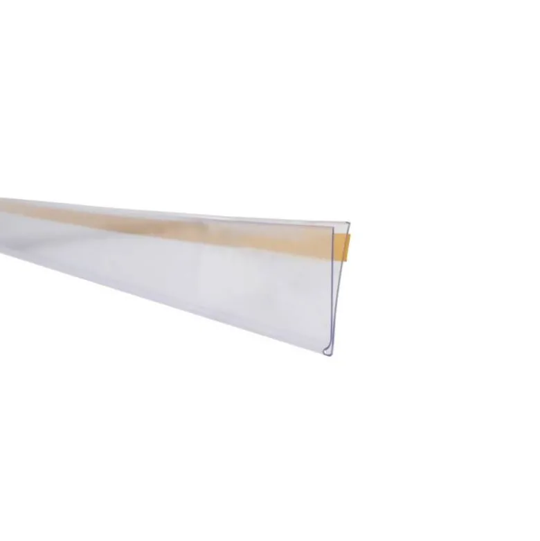 SOPORTE PORTAPRECIOS Q-CONNECT ADHESIVO PARA ESTANTERIA ETIQUETA 27X1000 MM SEMI-TRANSPARENTE