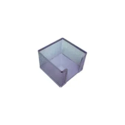 Soporte taco de papel q-connect metalico rejilla plata 95x95x80 mm