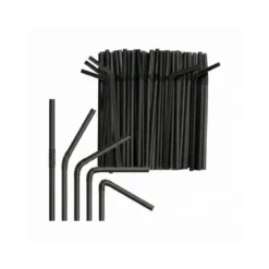SORBETE ARTICULADO POLIPROPILENO NEGRO 6X230 MM PAQUETE DE 100 UNIDADES