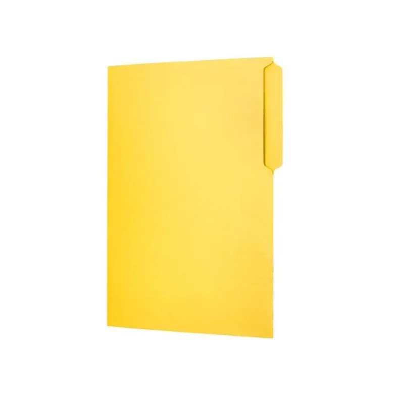 SUBCARPETA CARTULINA LIDERPAPEL FOLIO PESTAÑA SUPERIOR 240G/M2 COLOR AMARILLO