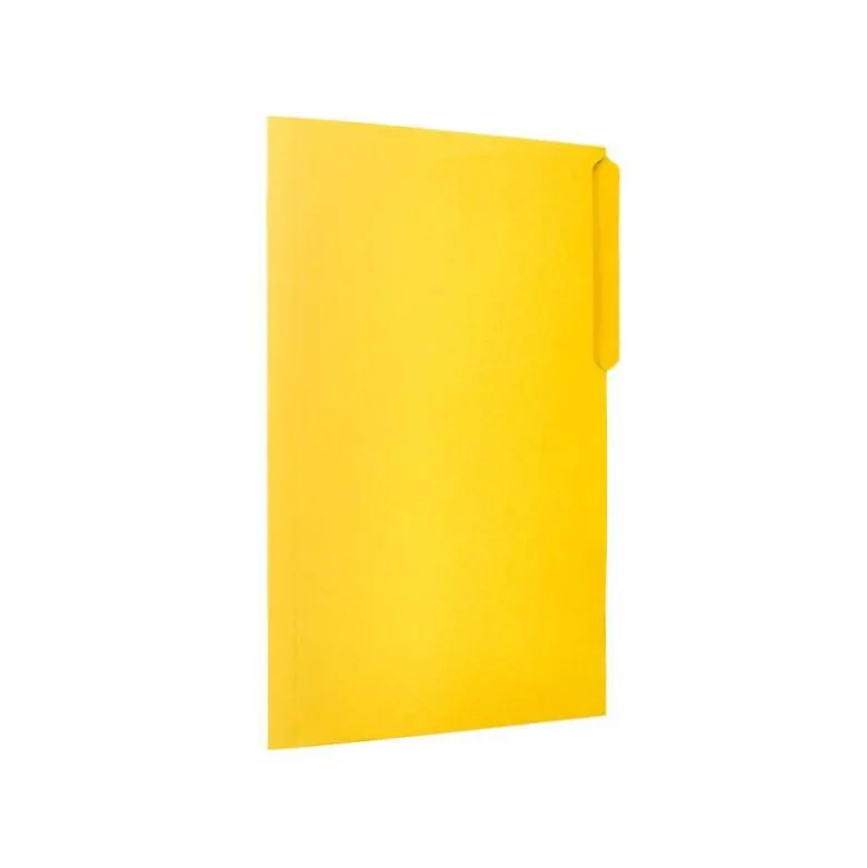 SUBCARPETA CARTULINA LIDERPAPEL FOLIO PESTAÑA SUPERIOR 240G/M2 COLOR AMARILLO