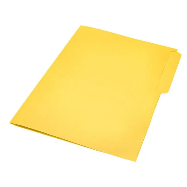 SUBCARPETA CARTULINA LIDERPAPEL FOLIO PESTAÑA SUPERIOR 240G/M2 COLOR AMARILLO