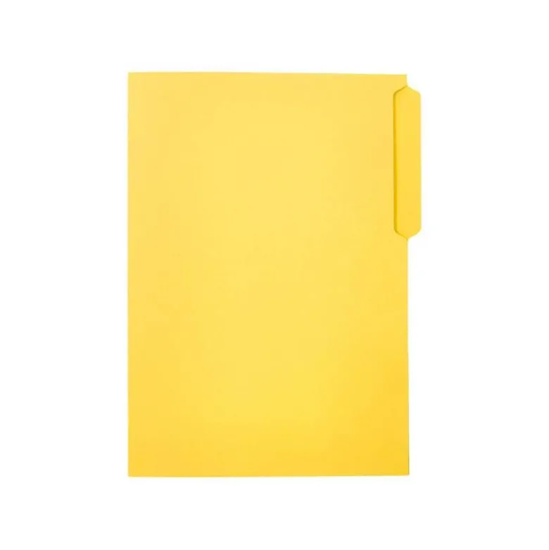 SUBCARPETA CARTULINA LIDERPAPEL FOLIO PESTAÑA SUPERIOR 240G/M2 COLOR AMARILLO