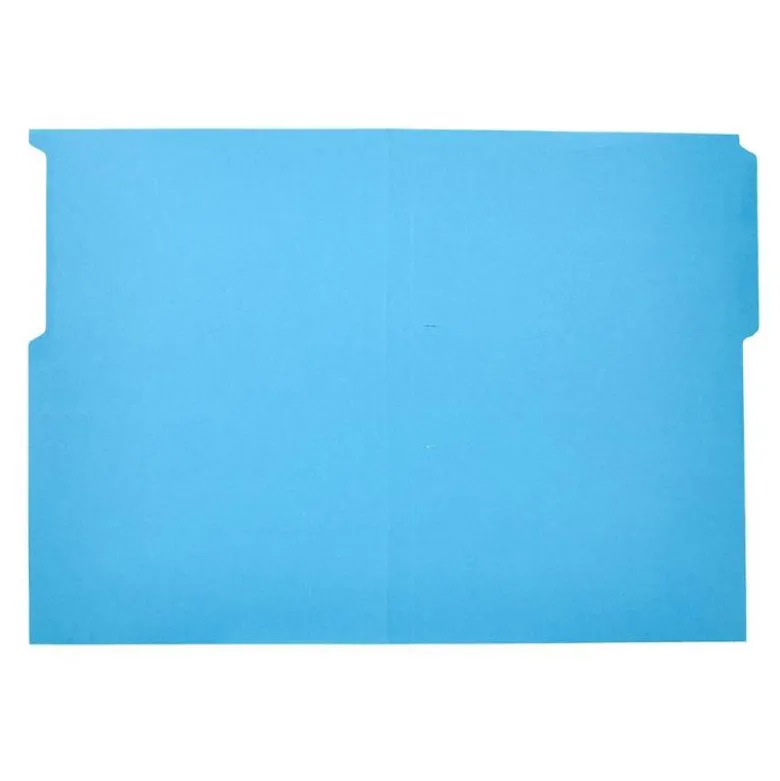 SUBCARPETA CARTULINA LIDERPAPEL FOLIO PESTAÑA SUPERIOR 240G/M2 AZUL