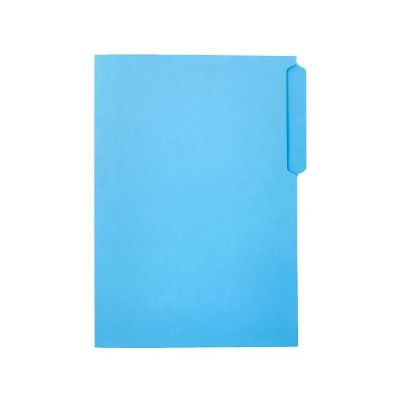 SUBCARPETA CARTULINA LIDERPAPEL FOLIO PESTAÑA SUPERIOR 240G/M2 AZUL