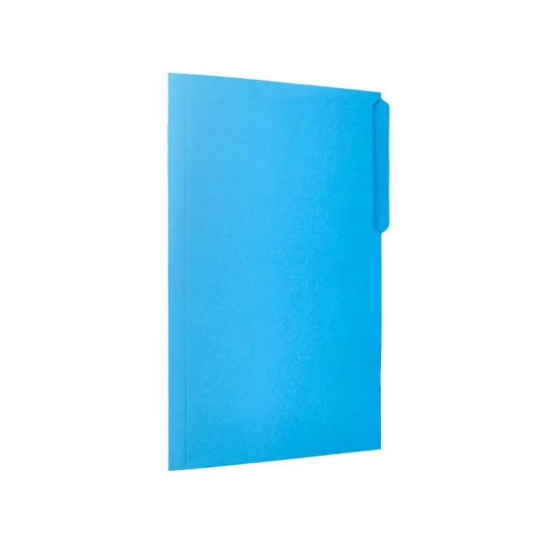 SUBCARPETA CARTULINA LIDERPAPEL FOLIO PESTAÑA SUPERIOR 240G/M2 AZUL