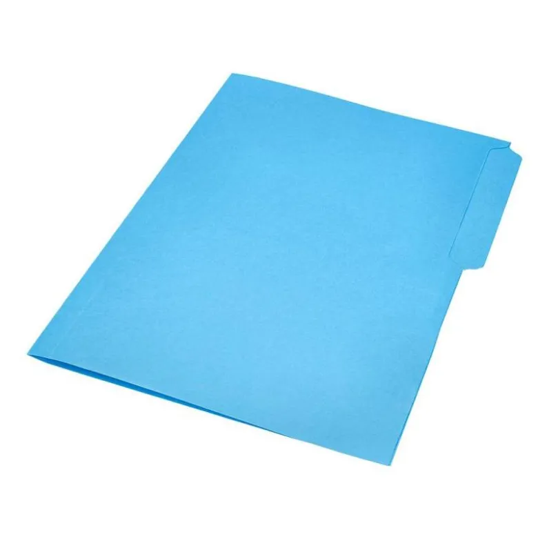 SUBCARPETA CARTULINA LIDERPAPEL FOLIO PESTAÑA SUPERIOR 240G/M2 AZUL